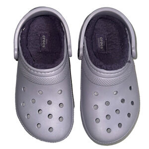 Crocs Kids size W6 M4 Classic Lined Clog Everyday Casual Fall Cool Weather